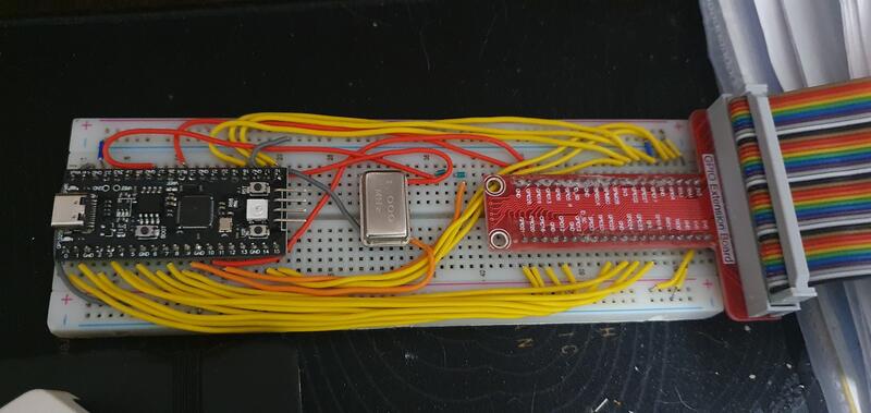 Raspberry Pi breadboard extension running SidBerry with SIDKICK-pico