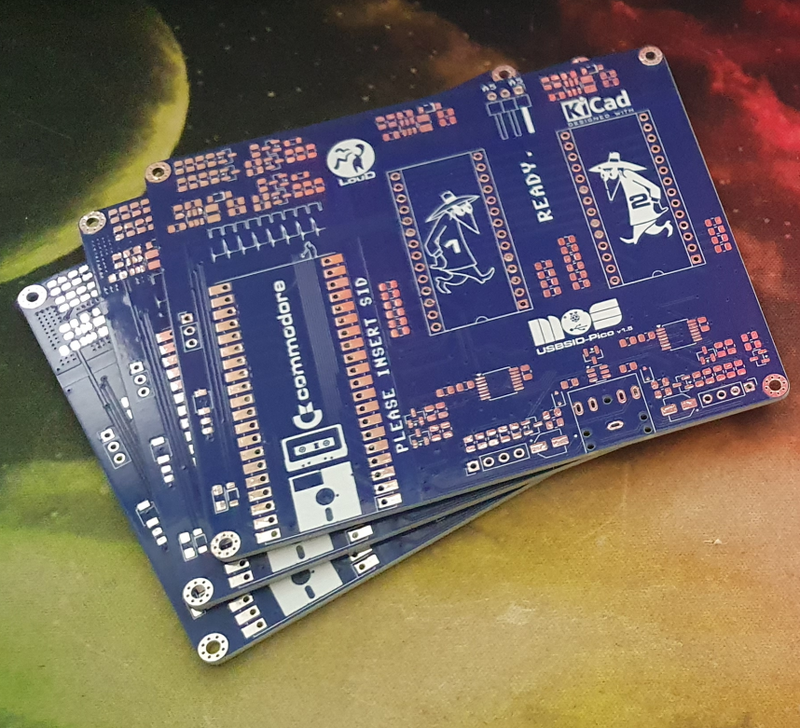 USBSID-Pico v1.5 bare unpopulated PCB, jumperless voltage control