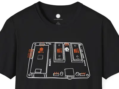 USBSID-Pico fan t-shirt design featuring the board