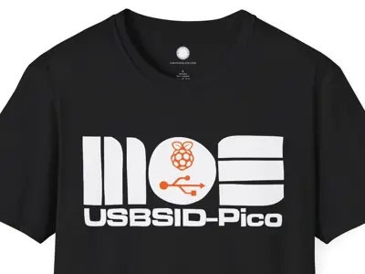 USBSID-Pico fan t-shirt design featuring the logo